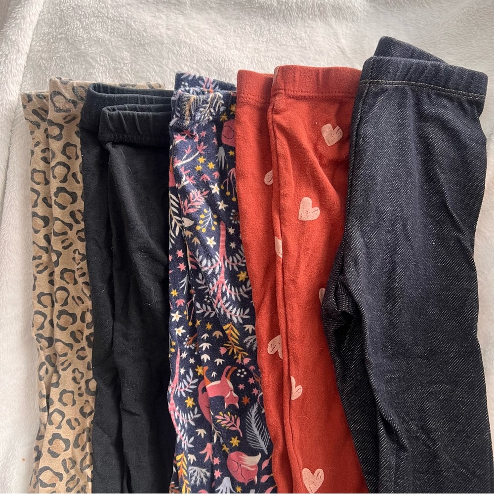 Girls Toddlers 18-24 mo/2T Bundle 5 Pairs of Leggings